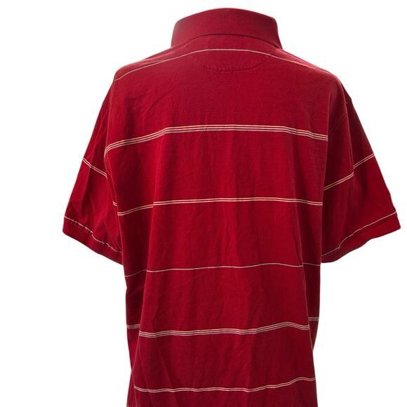 Chaps Men Red Striped Polo Short Sleeve Size XL Pre owned - Picture 2 of 10